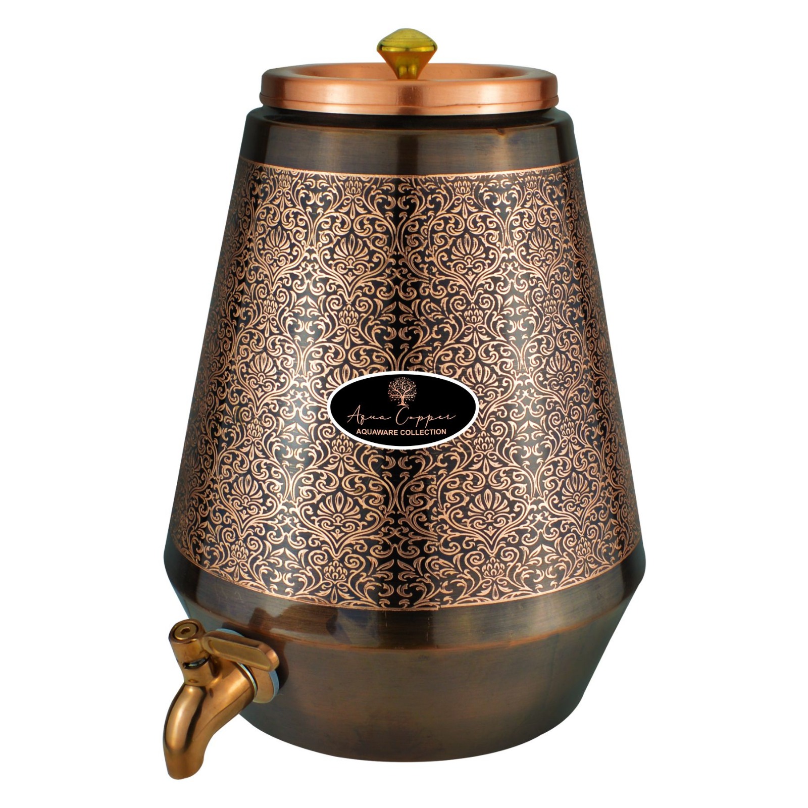 Sarovar copper carving antique matka
