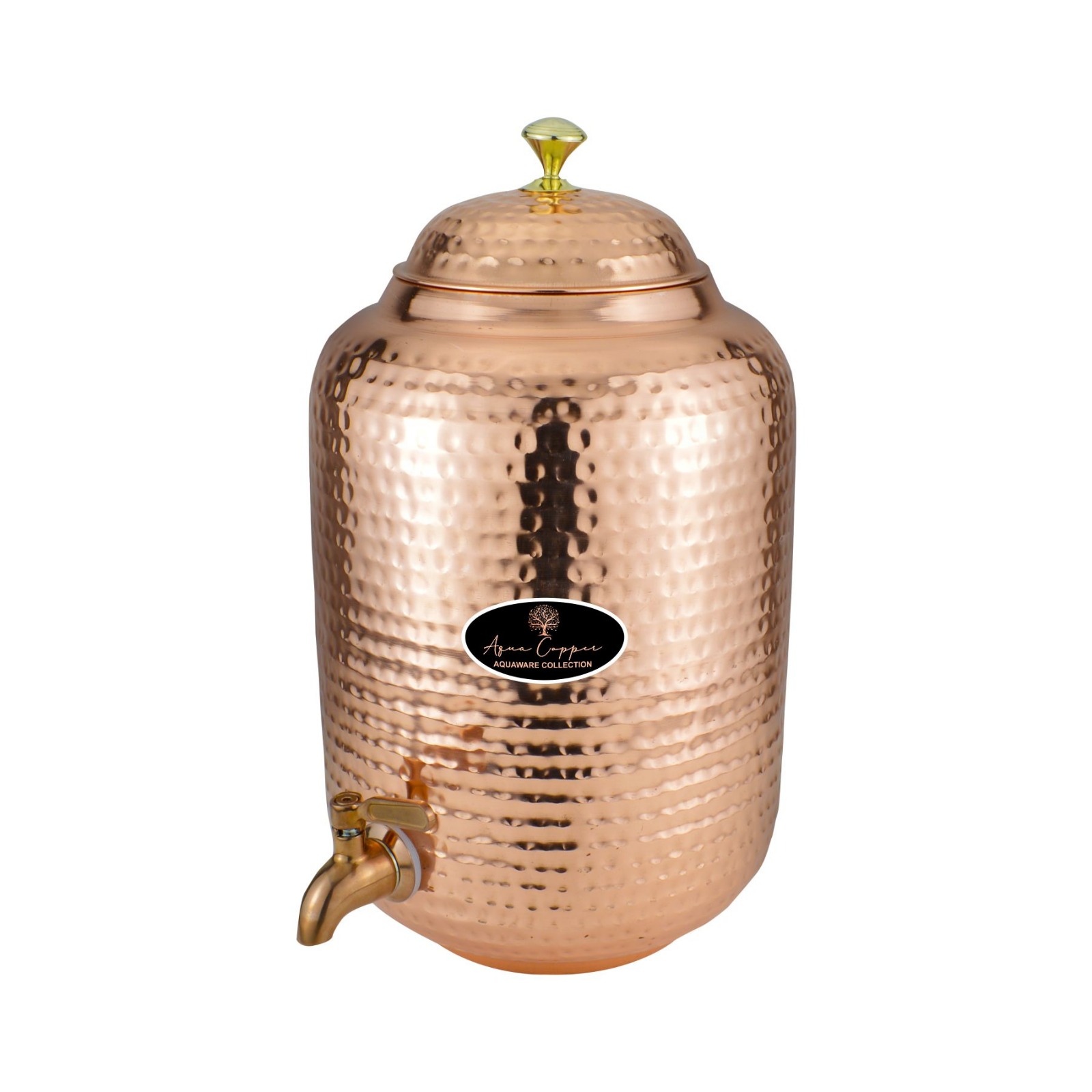 Jointed copper regular matka full hammered