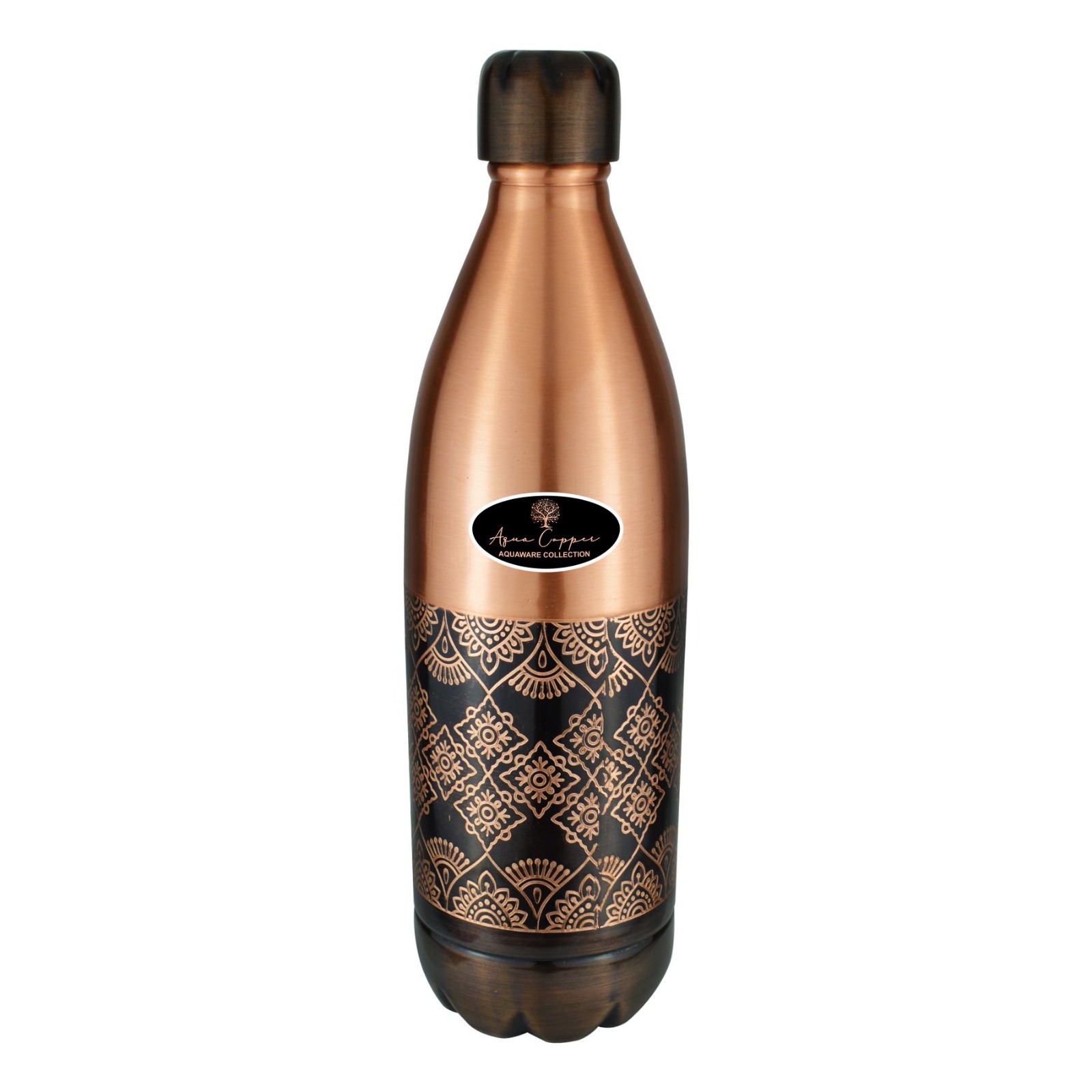 Aqua Cu Bottle rich heritage carving